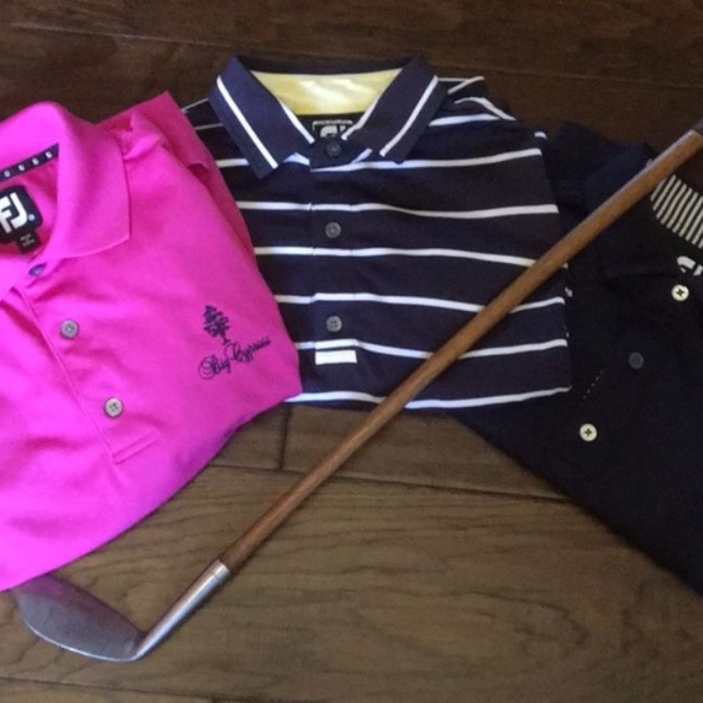 3 Medium FootJoy FJ Polo Golf Shirts